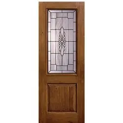 1 Panel 2/3 Lite Versailles, Knotty Alder Wood Grain Fiberglass Entry Door