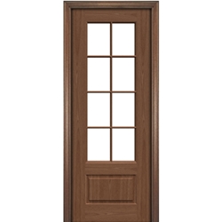 Port Collection Biscayne Mahogany Lite Prehung HVHZ Impact Rated Door